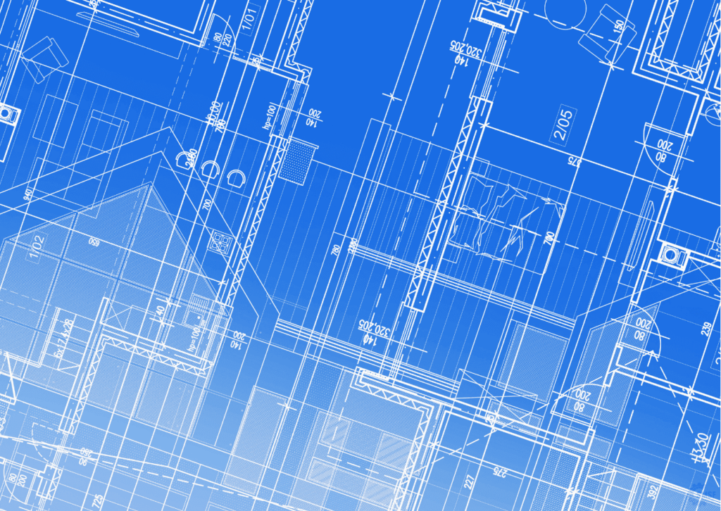 Blueprint overlay symbolising structured planning of SMSF related unit trusts and compliance rules.