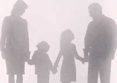 Silhouette of a family holding hands, symbolising unity, legacy, and estate planning in SMSFs