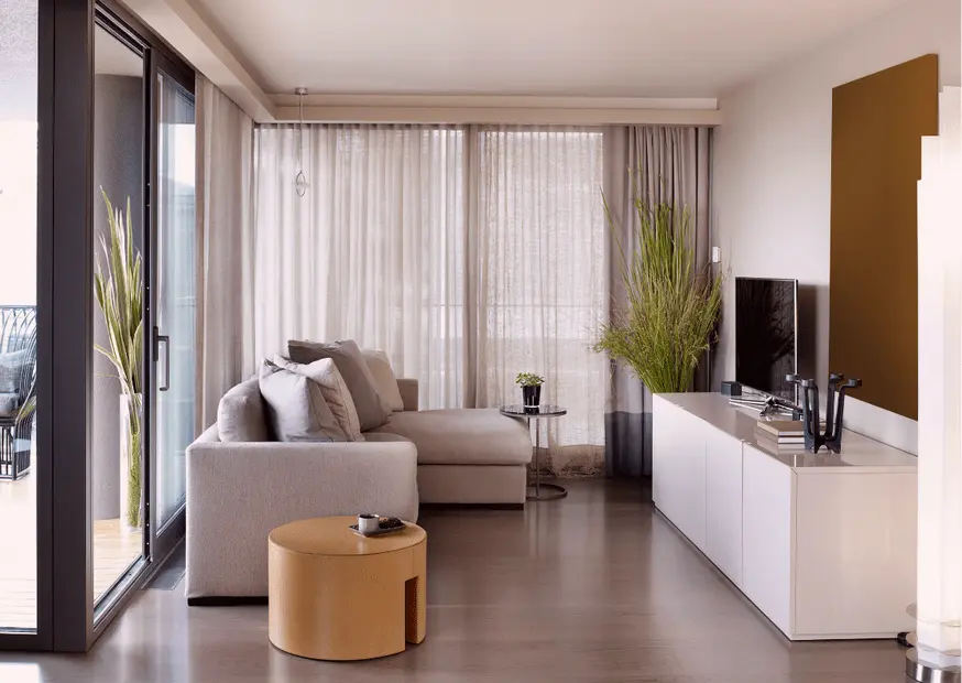 Interior of a modern SMSF rental property with natural light, neutral tones, and minimal furniture—used to illustrate property depreciation context